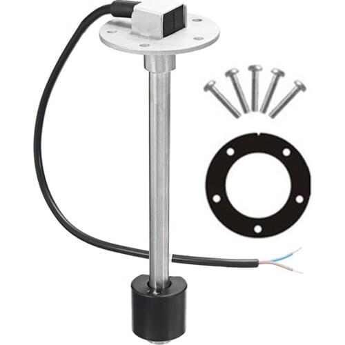Oil Liquid Tank Fuel Water Level Sensor Boat Fuel Sending Unit Marine Truck Car RV Gauge Sensor 0-190ohms Stainless Steel 300mm