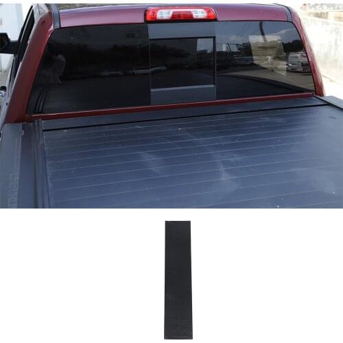 For Chevrolet Silverado/GMC/SIERRA 2014 2015 2016 2017 Rear Window Decoration Stickers Black Carbon Fiber External Accessories