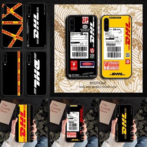 DHL Express Phone case For Samsung Galaxy A 3 5 7 8 10 20 21 30 40 50 51 70 71 E S 2016 2018 4G black trend shell 3D coque art