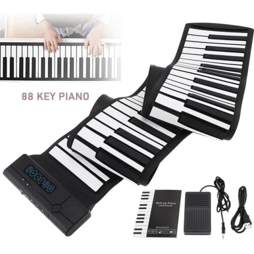 88 Key Electronic Piano Flexible Keyboard USB Portable Collapsible ABS Soft Plastic Silicone
