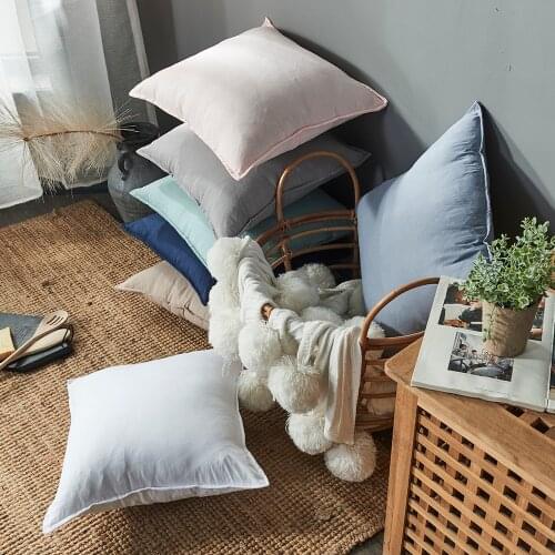 Nordic Cushion Cover Cotton Linen Home Decor Soft Pillow Grey White Throw Pillow Covers Seat Bed Living Room Decorative Pillows