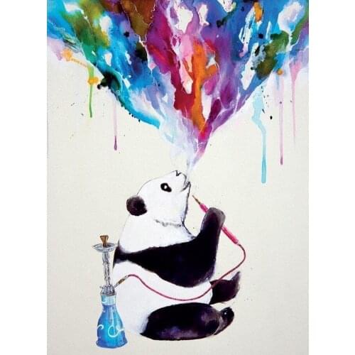 JMINE Div 5D panda Graffiti Full Diamond Painting cross stitch kits art High Quality Animal 3D paint by diamonds