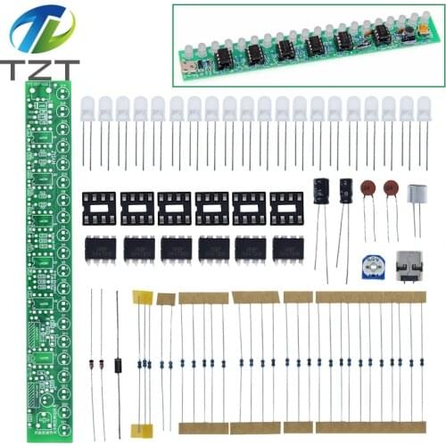 USB audio spectrum lamp kit LED car volume level indicator music audio display circuit board to increase the hands-on ability