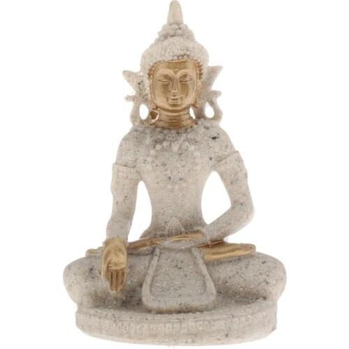 Mini Buddha Statue Dhyani Mudra Figurine Hindu Fengshui Praying Sitting Sculpture for Home Decoration 5.5*5*8cm