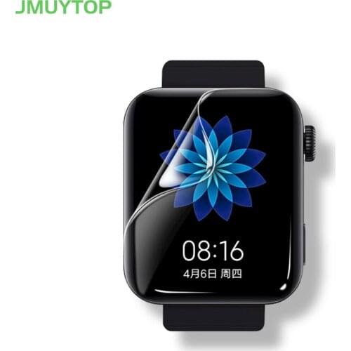 For Xiaomi Mi Watch HD+ Curved Edge Full Coverage Soft Clear Protective Film Cover 2019 Screen Protector Guard