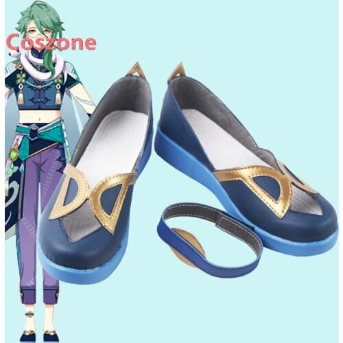 Genshin Impact Baizhu Cosplay Shoes Halloween Costume Accessory Prop