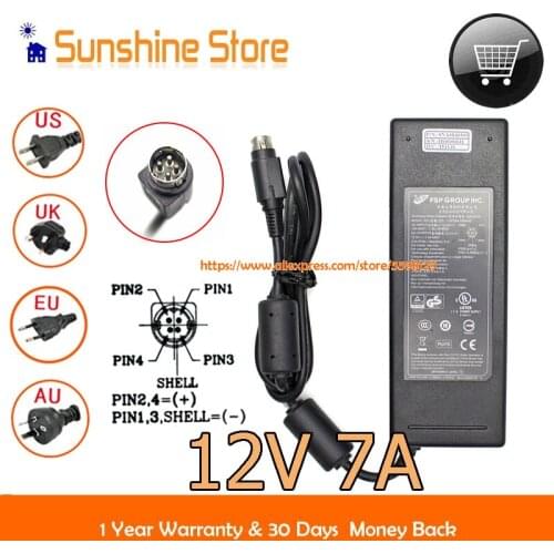 Original 12v 7A 84W Power Adapter FSP FSP084-DIBAN2 FSP084-DMCA1 Black 4 Pin Laptop Charger