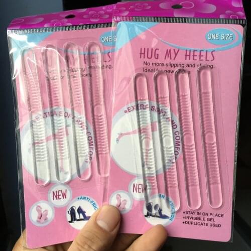 Silica gel transparent strip resistant sandals stick anti slip Falt foot High heel insoles pads Insert Cushion 1pair=4pcs PS552
