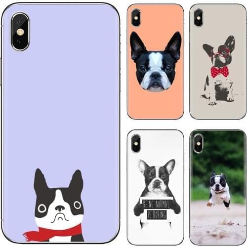 For Xiaomi Redmi 2 S2 3 3S 4 4A 5 5A 5 6 6A 7A 9 9T 9C 9A Pro Pocophone F1 Silicone Phone Skin Case dog-Luxury-C-Boston-Terrier