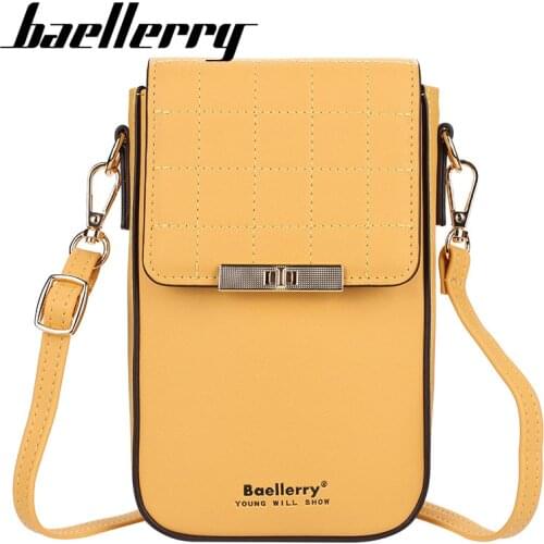 Baellerry Designer Small Shoulder Bag Women PU Leather Phone Pocket Purse Bag Ladies Mini Crossbody Messenger Bags Female Wallet