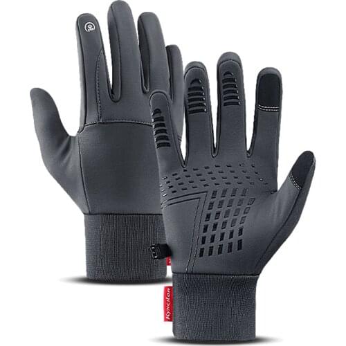Outdoor Autumn Winter Cycling Gloves Men Women Touch Screen Waterproof Windproof Gloves Sports Warm Fleece Running Ski Gloves