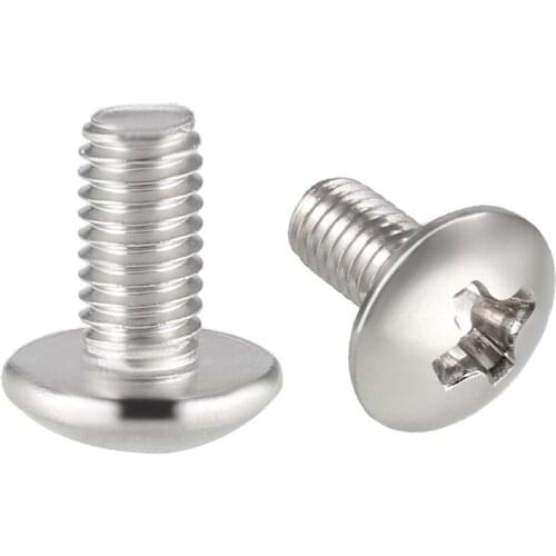 Uxcell Machine Screws, M3x6mm Phillips Truss Head Screw, 304 Stainless Steel, Fasteners Bolts 30Pcs