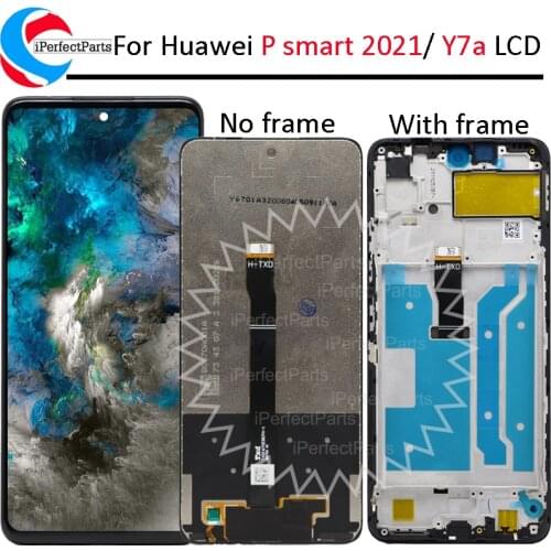6.67'' For Huawei P Smart 2021 LCD Display with Frame PPA-LX2 Touch Panel Screen Digitizer Assembly Tela For Huawei Y7A LCD