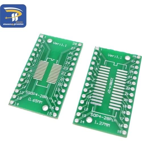 10PCS/LOT SO/SSOP/SOIC/MSOP TSSOP28 / TSSOP28 turn DIP28 1.27MM / 0.65MM turn 2.54MM IC adapter Socket / Adapter plate / PCB