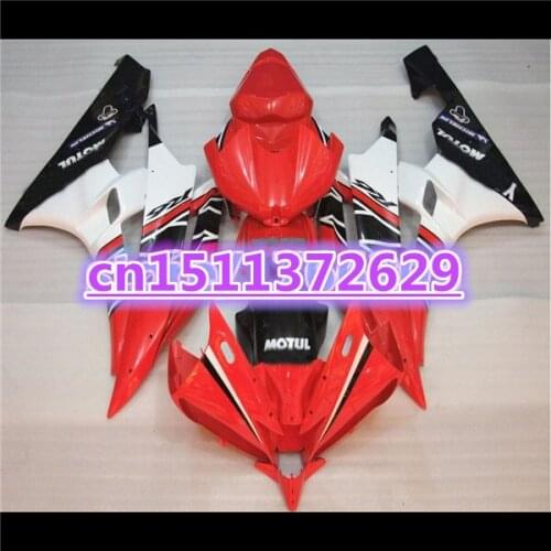 100%Fits ABS Fairing kit(Dor) for YZF R6 06 07 red white black R6 YZF 600 R6 2006 2007 fairing sets bodywork ABS YZF-R6 06-07 D
