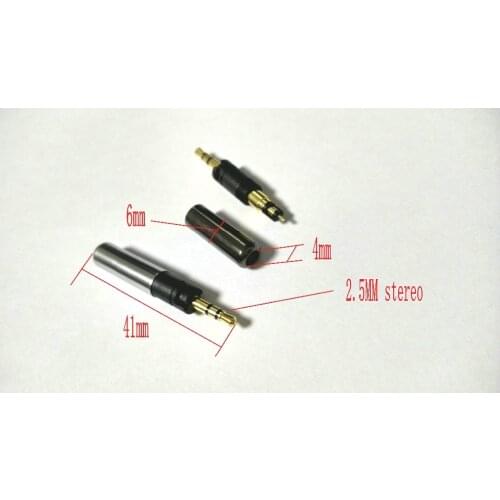 100pcs mini 2.5mm Stereo Repair Headphone Plug Cable Audio Solder DIY New