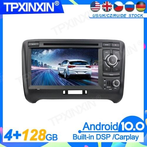128G Carplay Android 10.0 screen Car DVD Player for Audi TT 2006-2010 2011 2012 2013 GPS Auto Radio Audio Music Stereo Head unit