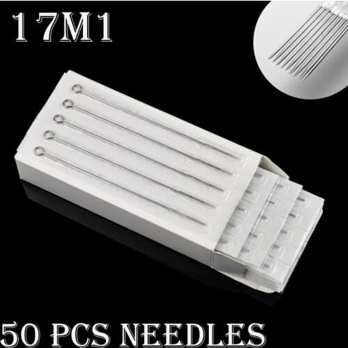50Pcs disposable tattoo needle SINGLE STACK MAGNUM 5/7/9/11/13/15/17M1 Stainless Steel needles Tattoo equipment free shipping