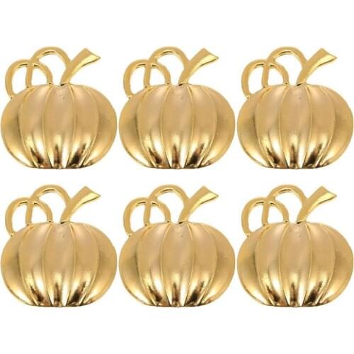 6pcs Serviette Rings Napkin Holder Chic Style Pumpkin Shape Design Towel Napkin Ring Halloween Party Decoration Table Decoration
