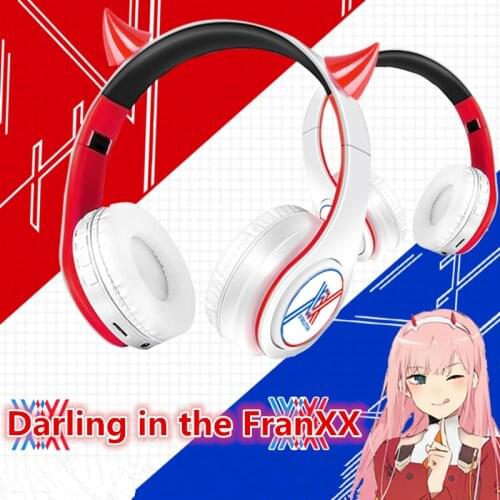 Anime Darling in the FranXX Wireless 2 in1 Bluetooth Headset Zero Two Cosplay Comfortable Stereo Foldable Gaming Headphones Gift