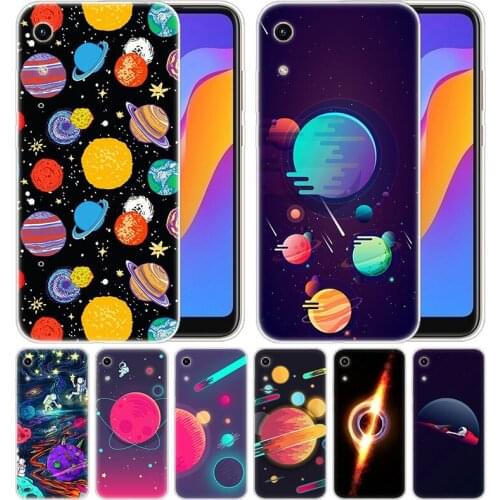 Silicone Case Space Aircraft astronaut Pattern for Huawei Honor 9X 8A 7A 20 Pro 7X 8X 7S 8S 8 9 10 Lite View 20 20i 10i Play
