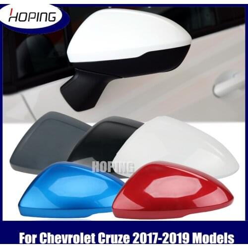 Hoping Rearview Side Mirror Cover For Chevrolet Cruze 2017 2018 2019 Exterior Door Wing Mirror Case Housing Shell With Lamp Type