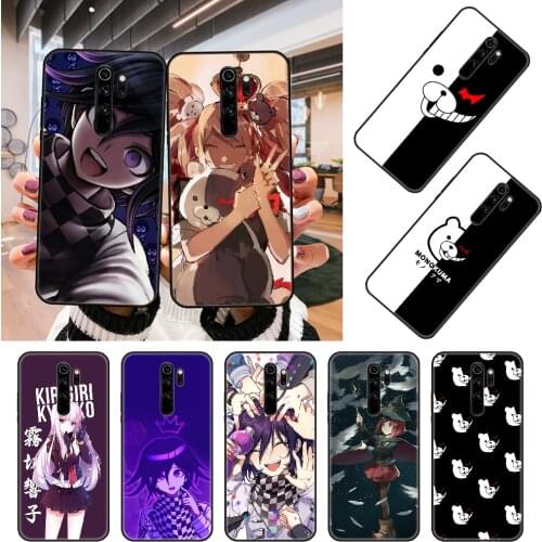 Phone Case For Xiaomi Redmi Note 8 8T 7 7A 9 9A 9S 8A 4 5 6 Pro Black Cover Back Fashion Hoesjes Luxury Cartoon Danganronpa