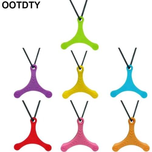 Baby Teether Silicone Sensory Chew Toy Necklace for Autistic/Anxiety Aid Safe Toy Chewy Autism Toys