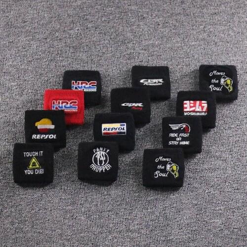 DIY Motorcycle Fluid Oil Brake Reservoir Tank Cover Sock Socks Cuff For Honda CBR893 CBR919 CBR929 CBR954 VFR800 CBR1100XX