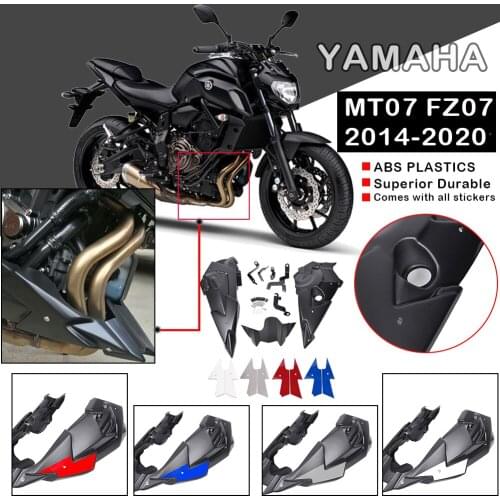 For Yamaha FZ-07 MT-07 FZ07 MT07 MT FZ 07 2014-2020 Motorcycle Bellypan Engine Spoiler Fairing diversion plate with Mounting Kit