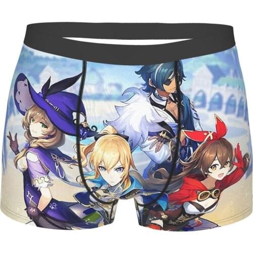 Group Genshin Impact Action Role-playing Game Underpants Cotton Panties Mens Underwear Comfortable Shorts Boxer Briefs