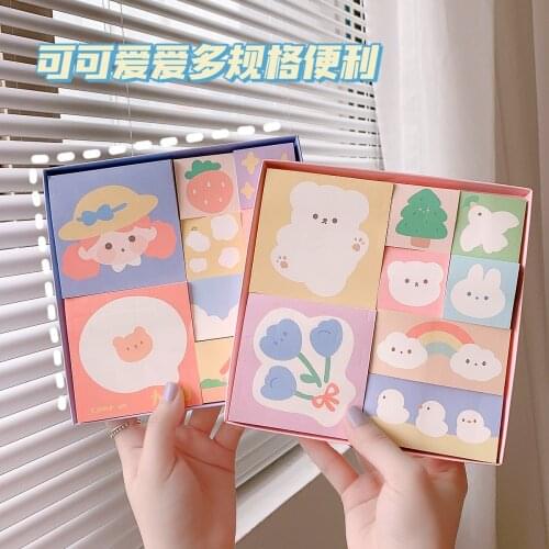 Student Stationery Cartoon Sticky Note Set Ins N Time Stickers Boxed Stationary Memo Pad