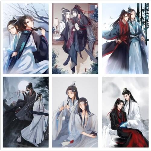 5D DIY Full Drill Diamond Painting Anime Mo Dao Zu Shi Diamond Embroidery Wei Wuxian Cartoon Cross Stitch Mosaic Art Decoration