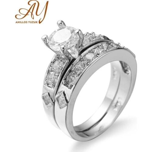 Anillos Yuzuk New Arrived Sparkling CZ Rings For Women Girls Jewelry Anniversary Gift Real 925 Sterling Sliver Engagement Ring