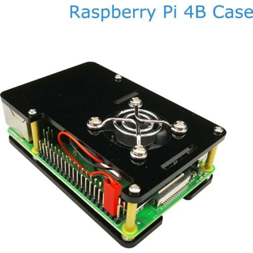 Raspberry Pi 4 Case Box Shell Housing Plastic Cover with Cooling Fan Shell Enclosure Multi-color For Raspberry Pi 4 Model B