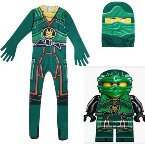 Ninjago Cosplay Costume Kids Costumes Children Fancy Party Dress Up Carnival Halloween Costume Boys Jumpsuit Free Shipping