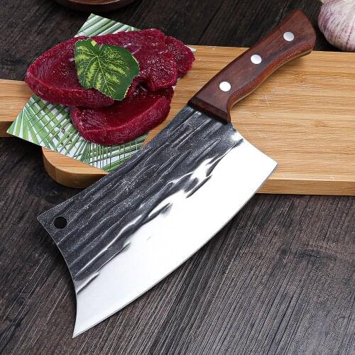 Kitchen Knife 8inch Butcher Chef Slicing Chpping Knife Meat Cleaver Vegetables Fruit Cutter Poultry Bone Chopper Home Outdoor