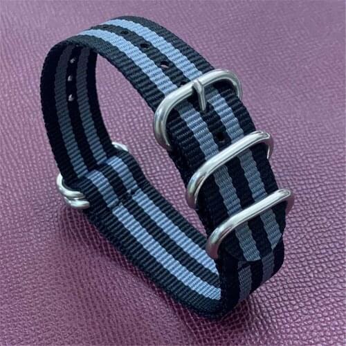 20mm Lightweight Braided Nylon Watch Strap Watch Band w/ Stainless Steel Buckle Wristband