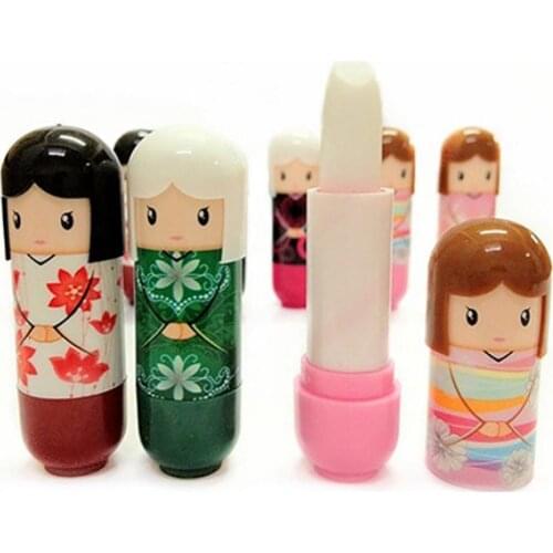 HOT SALES!!!! Cute Japanese Doll Clear Moisturizing Repair Lip Balm Lip Protector Lipstick
