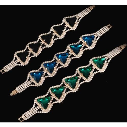 Fashion Jewelry Bracelet Female Rhinestone Crystal Six Colors High-End Exquisite Birthday Outdoor Party Bride Wedding Gift