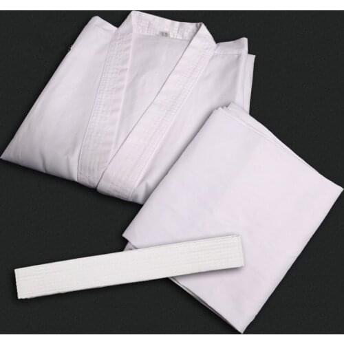 GINGPAI White Karate Uniform Set Men and Women Children Cotton Polyester Adult Karate Uniform Professional Taekwondo Uniform Set
