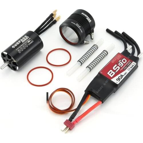 SURPASS HOBBY Waterproof 3660 3500KV Motor With Water Cooling Jacket 90A Brushless ESC Programming Card For RC