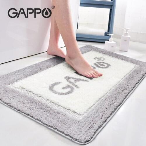 GAPPO Non Slip Bath Mat Super Absorbent Bathroom Carpets Rugs Bathtub Floor Mat Doormat For Shower Room Toilet Bathroom Mat