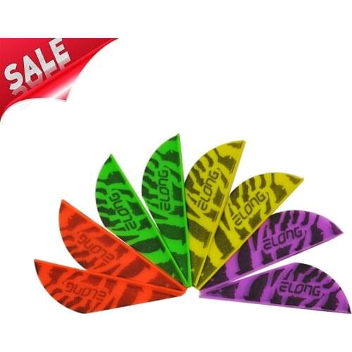 New 100Pcs Archery Vanes 2" Tiger Striped Plastic Multi-patterned With For Men Women Shooting Free Shipping Arrow Accessories