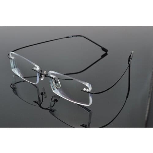2016 Titanium Alloy Hingeless Rimless Reading Glasses Ultra light UV400 Anti-fatigue Lenses +1.0 +1.5 +2.0 +2.5 +3.0 +3.5 +4.0