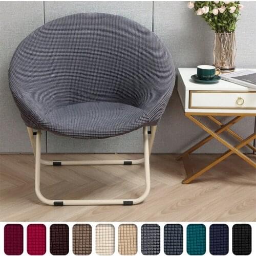 Simple Saucer Chair Cover Spandex Chair Cover Moon Saucer Chair Protector Round Camping Chair Covers