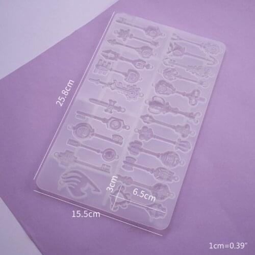 Crystal Epoxy Resin Mold Tray Key Pendant Casting Silicone Mould DIY Making Tool 1XCA