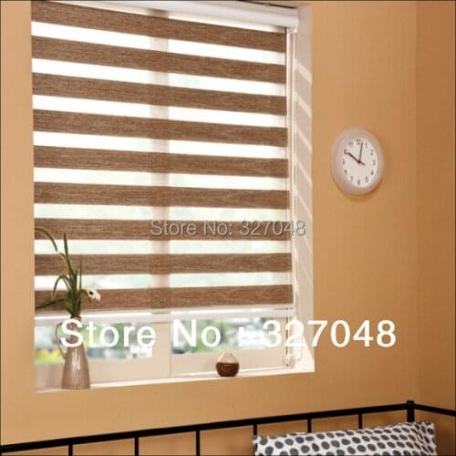 Free Shipping 100% polyester Window blinds zebra roller blinds shades for living room --- custom made color and size