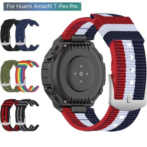Canvas Strap for Huami Amazfit T-Rex Pro Bracelet Replacement Band for Amazfit T Rex Smart Watch Wrist Strap Case Accessories