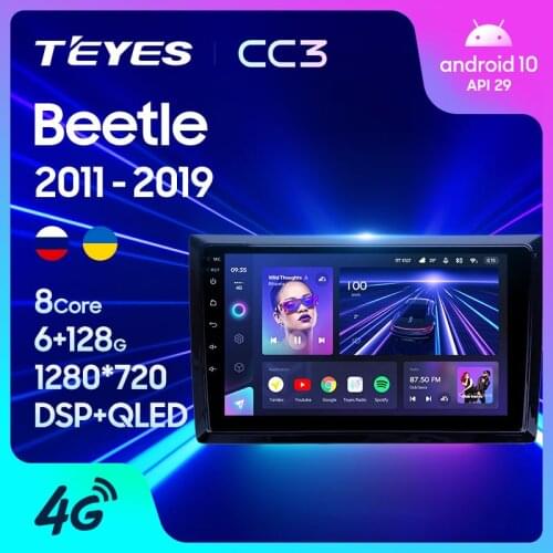TEYES CC3 For Volkswagen Beetle A5 2011 - 2019 Car Radio Multimedia Video Player Navigation stereo GPS Android 10 No 2din 2 din dvd
